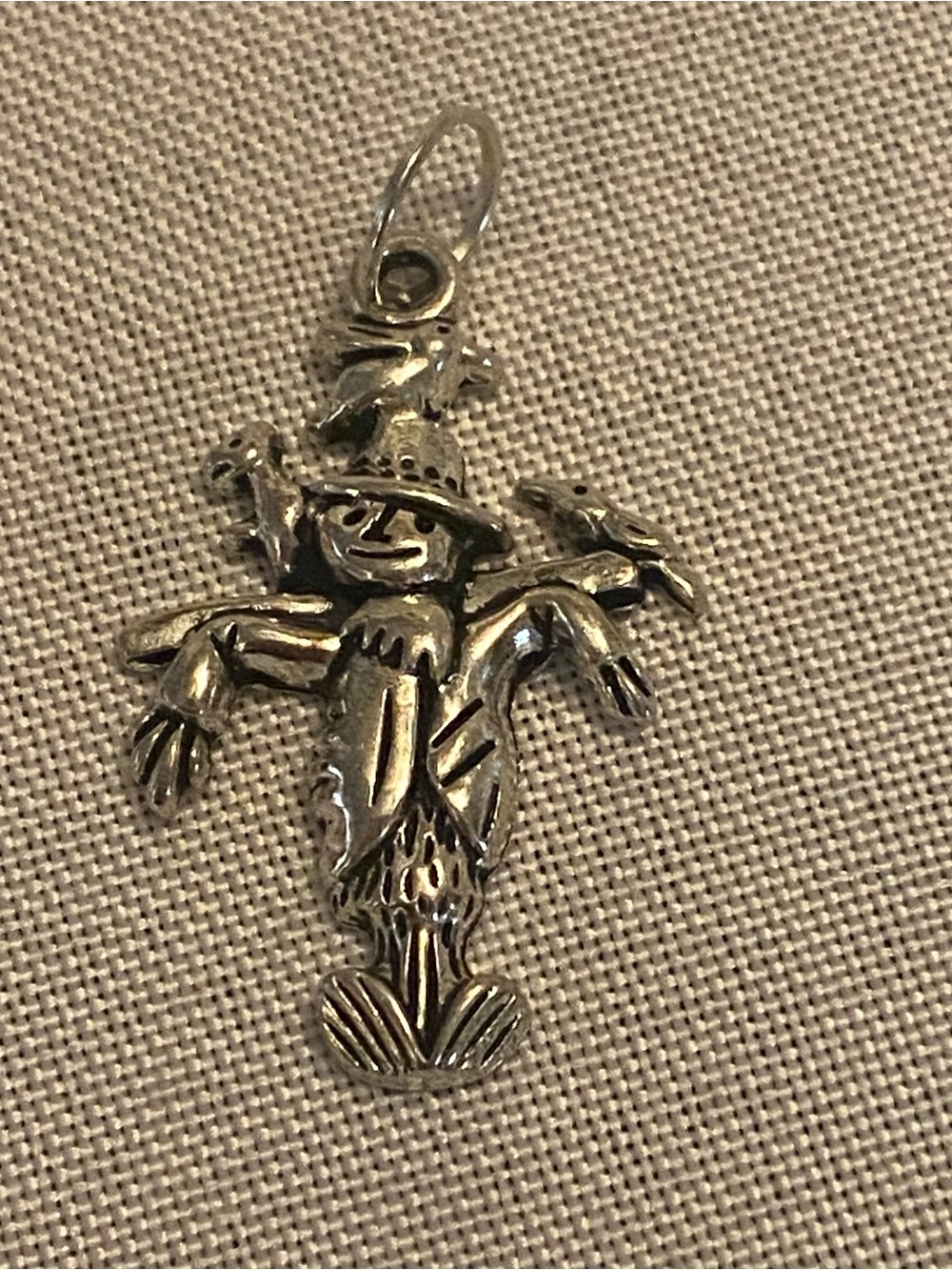 Chrome Scarecrow Charm Pendant- Great for the Fall-a-Days !